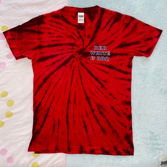 PINK Victoria's Secret Tops - Pink Victoria’s Secret Tie Dye Campus Tee